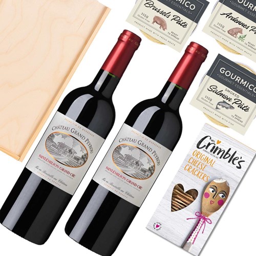 Chateau Grand Peyrou Grand Cru St Emilion 75cl Red Wine And Pate Duo Gift Box